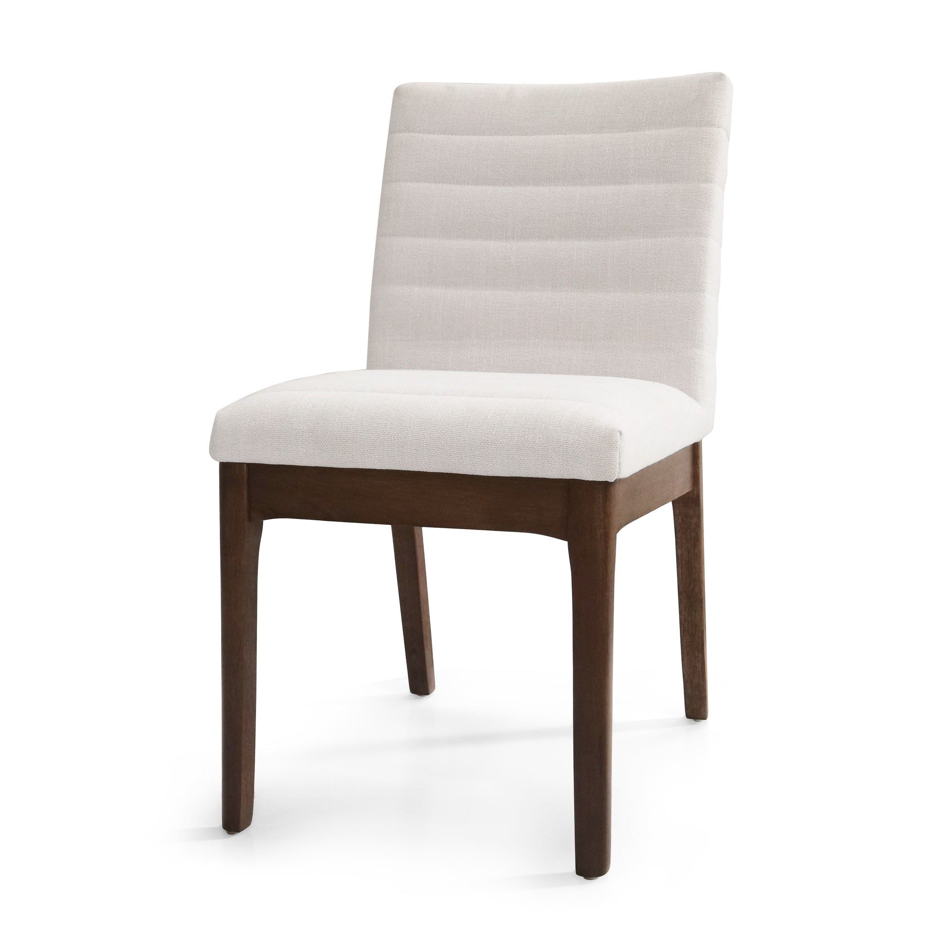 7-Pieces Upholstered Dining Set With Rubberwood Frame, Light beige+Walnut+Black