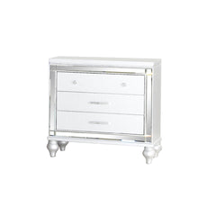 Sterling Modern style Mirror Framed Nightstand Made with Wood in White(Includes 1 Nightstand) same asG150108475 (NJ inventory)