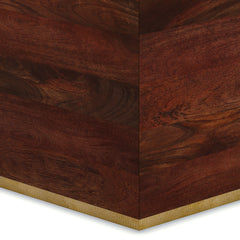 Abba - Square Coffee Table - Cognac Brown
