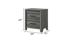 Denver Modern Style 4 Pc Queen Bedroom Set Made with Wood in Gray(NJ INVENTORY)
