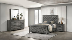 Denver Modern Style 4 Pc Full Bedroom Set Made with Wood in Gray (NJ INVENTORY)