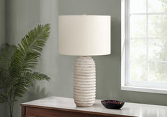 Lighting, 28"h, Table Lamp, Cream Resin, Ivory / Cream Shade, Transitional