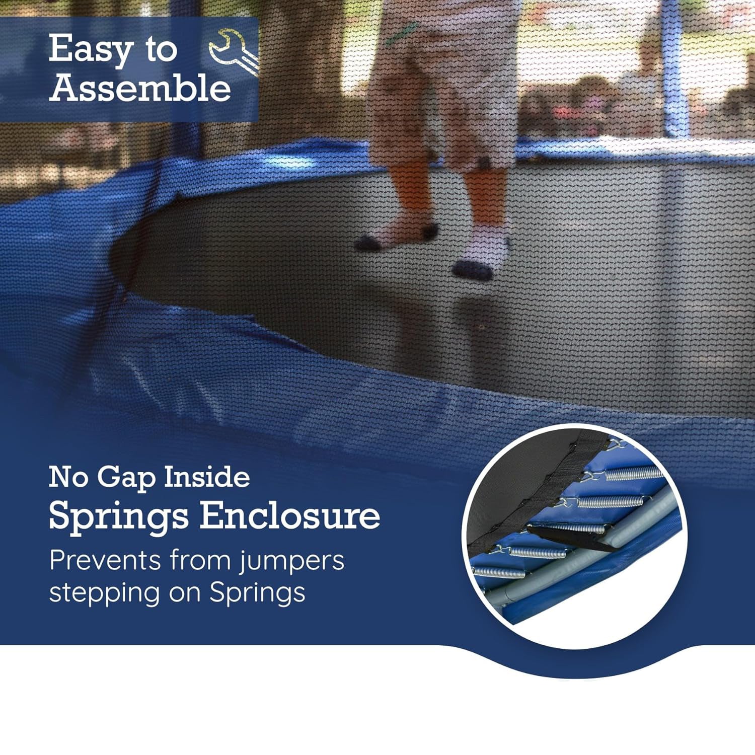 UB 13FT trampoline inner safetynet with powder coating-Blue--Pumpkin-A+B