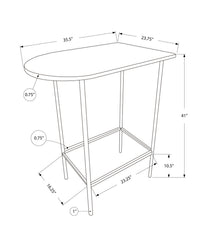 Home Bar, Bar Table, Bar Height, Pub, 36" Rectangular, Small, Kitchen, White Laminate, Metal, Contemporary, Modern