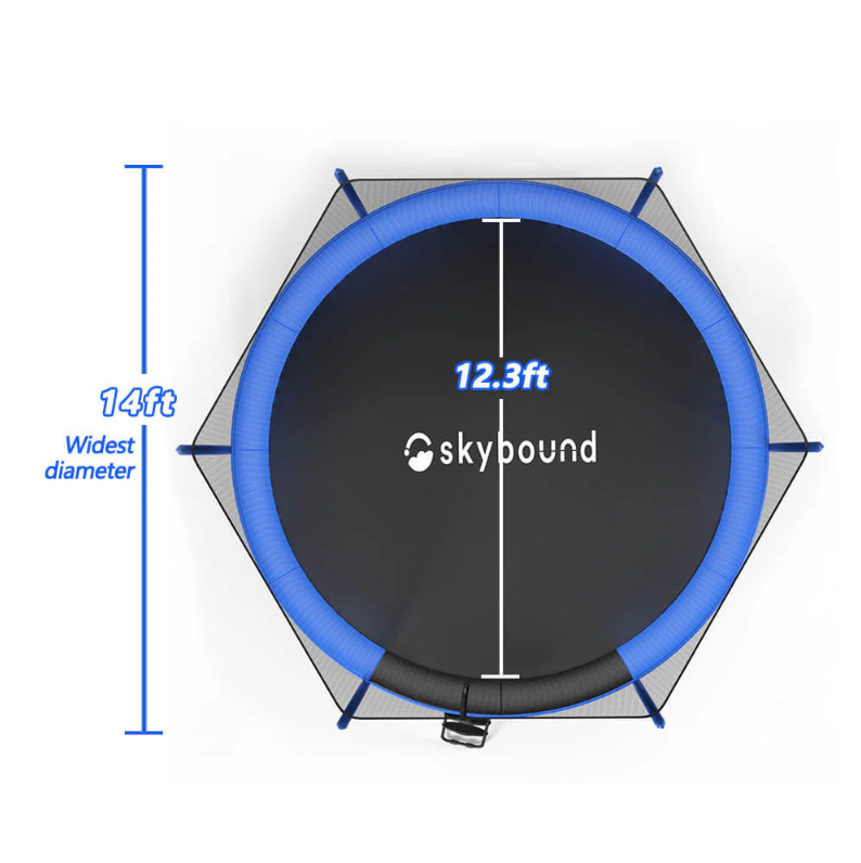 UB 14FT trampoline inner safetynet with powder coating-Blue--Pumpkin-A+B