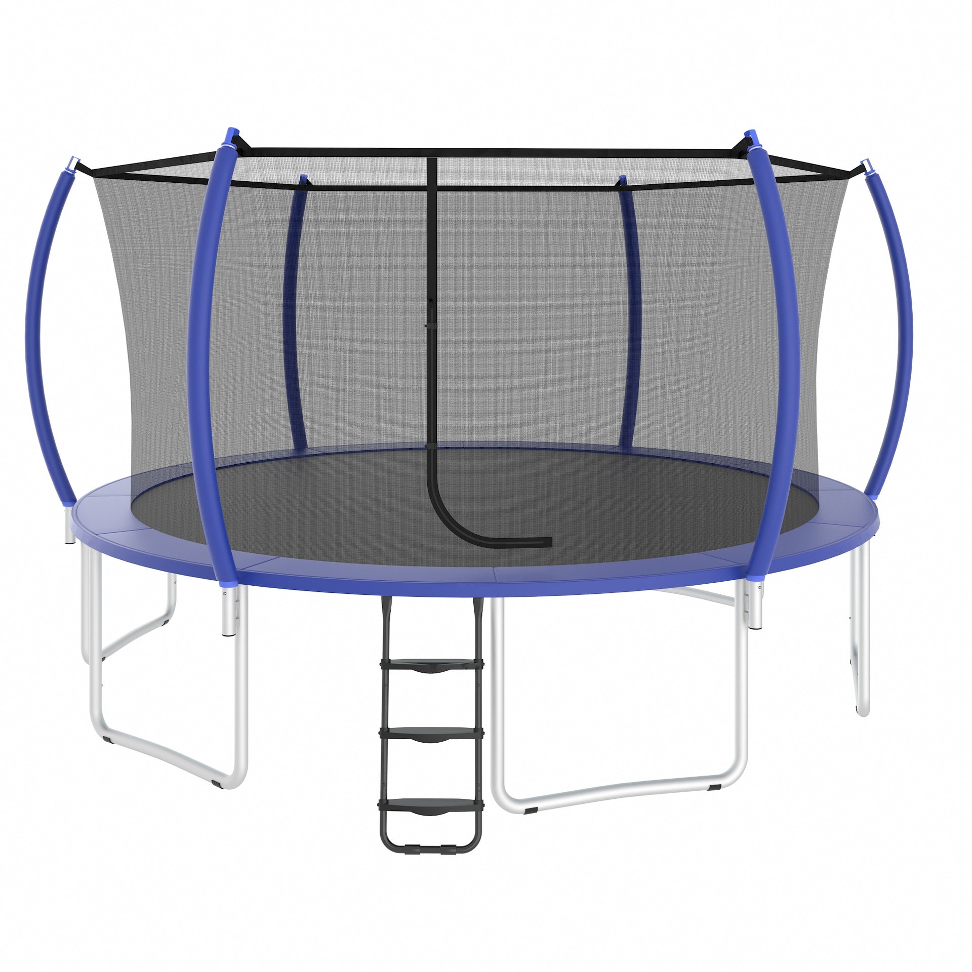 UB 14FT trampoline inner safetynet with powder coating-Blue--Pumpkin-A+B