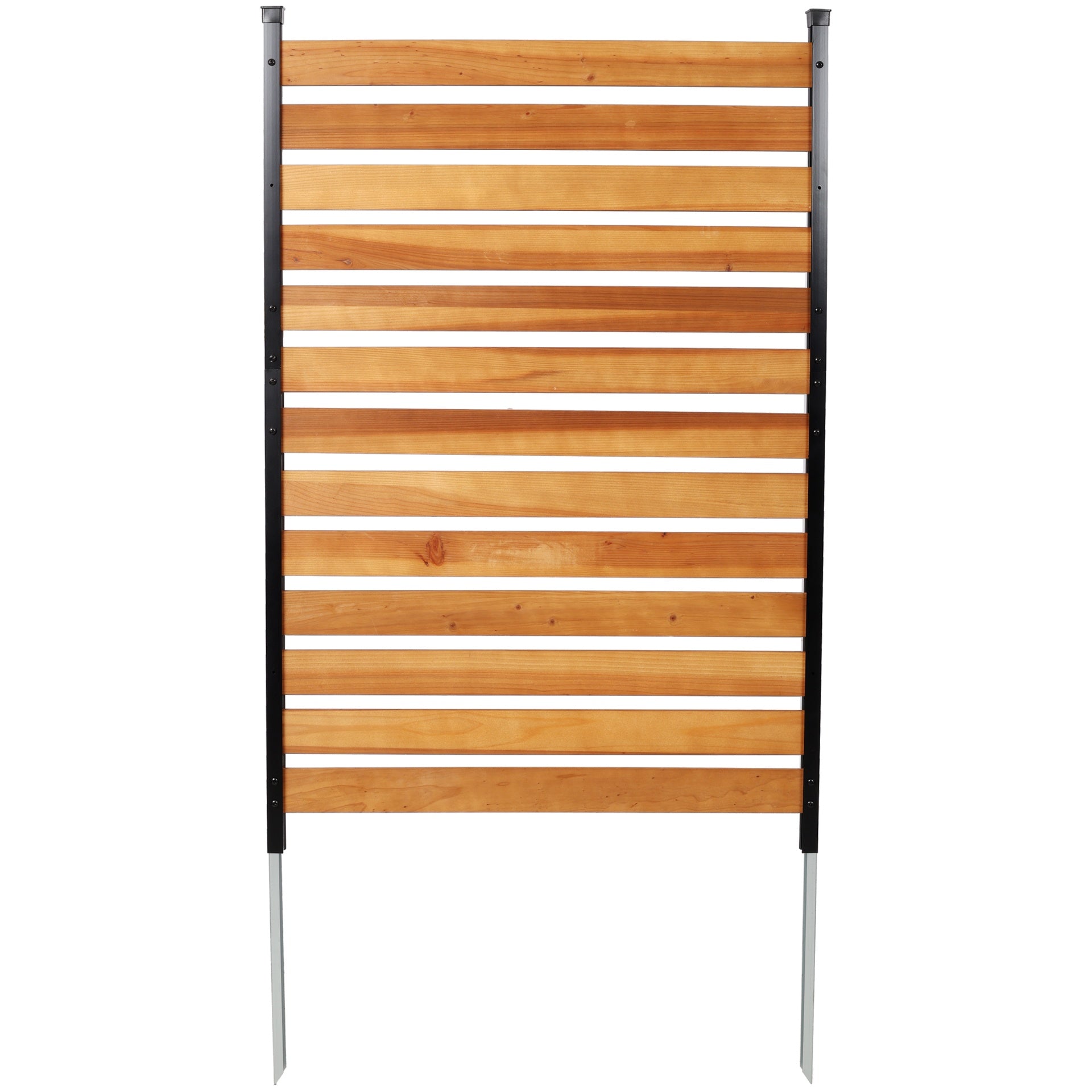 Air Conditioner Fence, 60in H x 38in W (1-Panel),Wood Fence Panels Trash Can Fences with Metal Stakes,Outdoor Freestanding Trash Can Fence