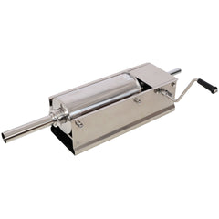 5L/11LBS Horizontal Sausage Stuffer,Stainless Steel,Manual Sausage Maker,With 4PCS Filling Nozzles, For Home & Commercial Use