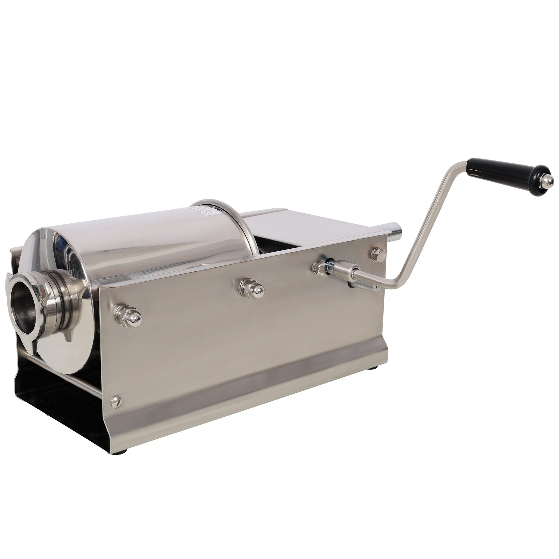 3L/7LBS Horizontal Sausage Stuffer,Stainless Steel,Manual Sausage Maker,With 4PCS Filling Nozzles, For Home & Commercial Use