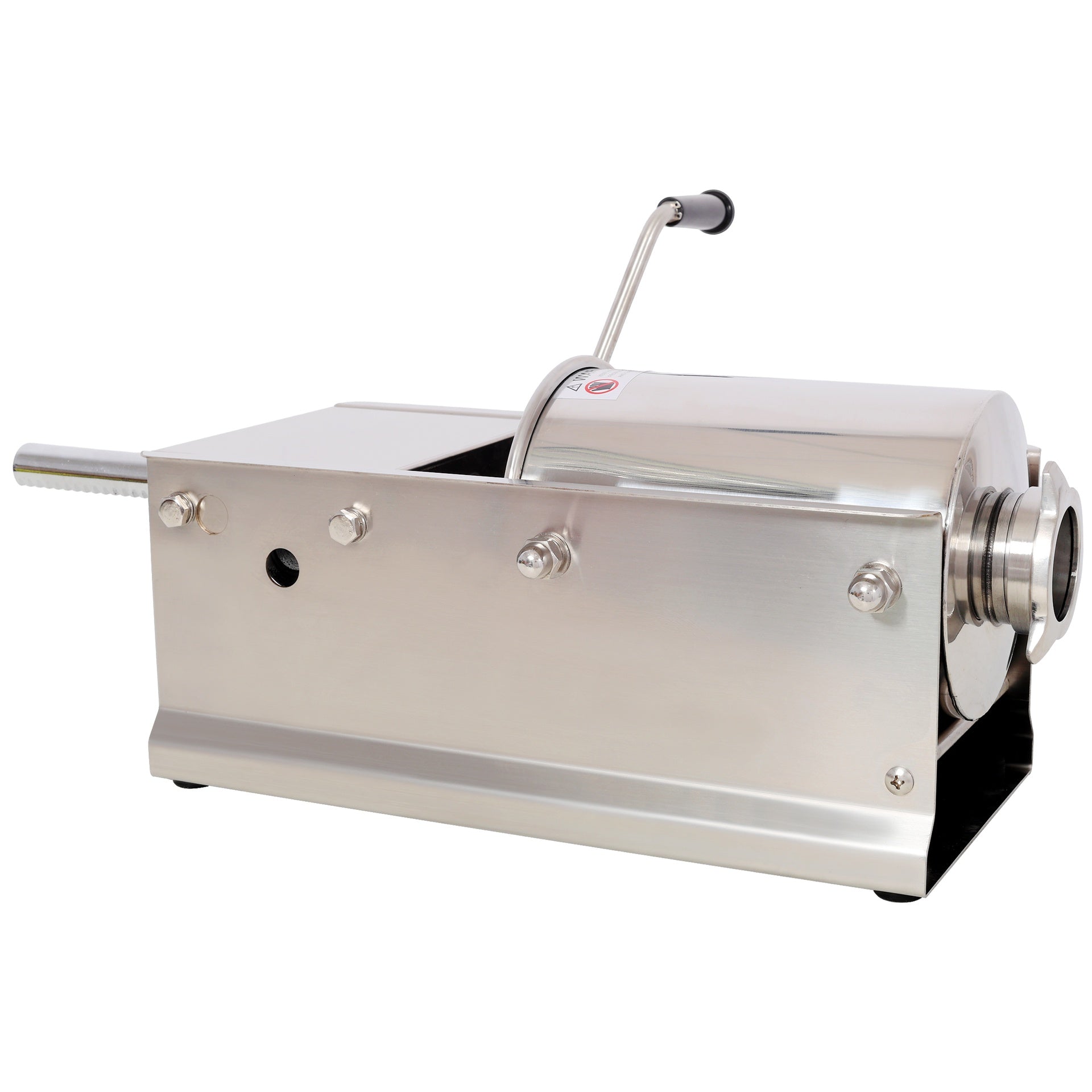 3L/7LBS Horizontal Sausage Stuffer,Stainless Steel,Manual Sausage Maker,With 4PCS Filling Nozzles, For Home & Commercial Use