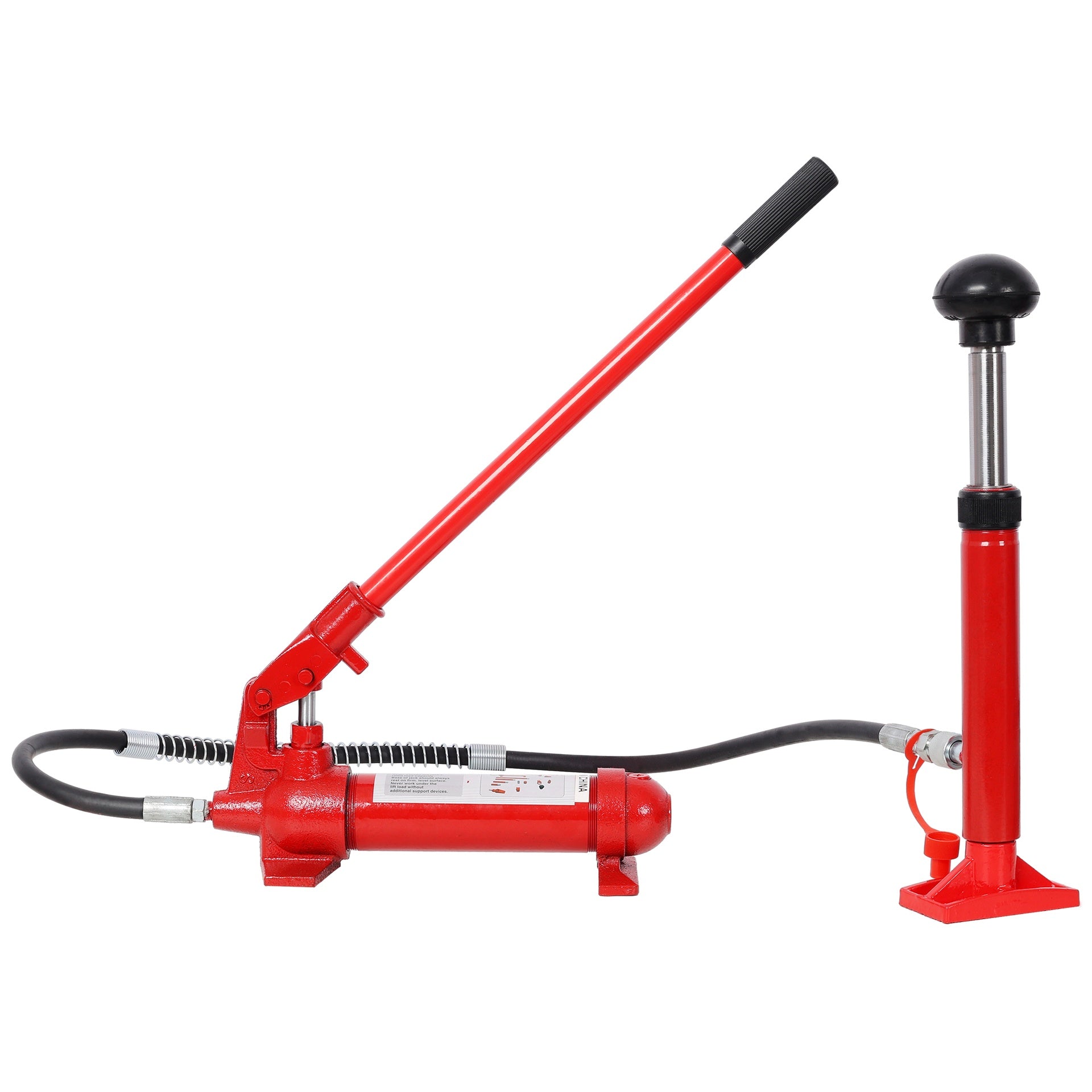 4 Ton Porta Power Kit, Portable Hydraulic Jack with Oil Hose, Auto Body Frame Repair Kit with Storage Case for Car Repair, Truck, Farm