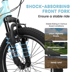 A20261 20 inch Children's Bicycle, Shock Absorbing Front Fork, 7 - Speed, V - brakes, Mountain Tire, Boys and Girls Kids Bike for Outdoor Adventure