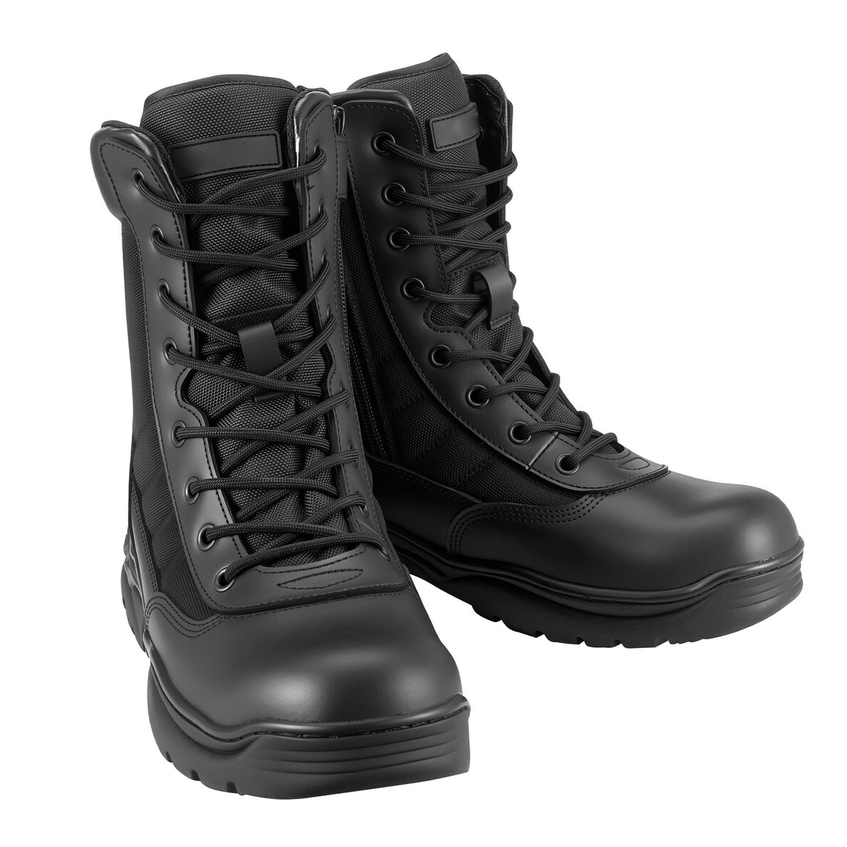 Men's Military Tactical Boots 8 Inch Breathable Side Zipper US Size 10