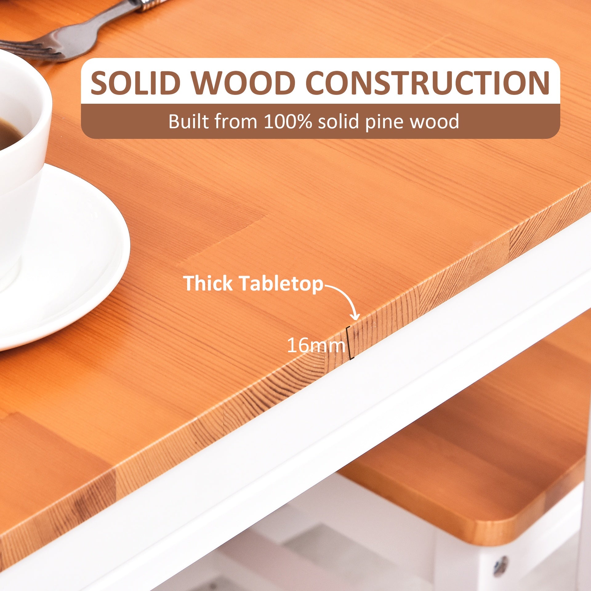 HOMCOM Dining Table Set for 4, 5 Piece Modern Kitchen Table and Chairs, Wood Dining Room Set for Small Spaces, Breakfast Nook, White