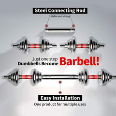 Adjustable Dumbbell Set Home Gym Cast Iron Barbell Sets with Carry Box 44lbs Office Bedroom Workout Dumbbells for Men and Women