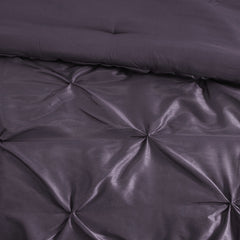 7-Piece King 100% Polyester Pieced Pleated Tufted Comforter Set
