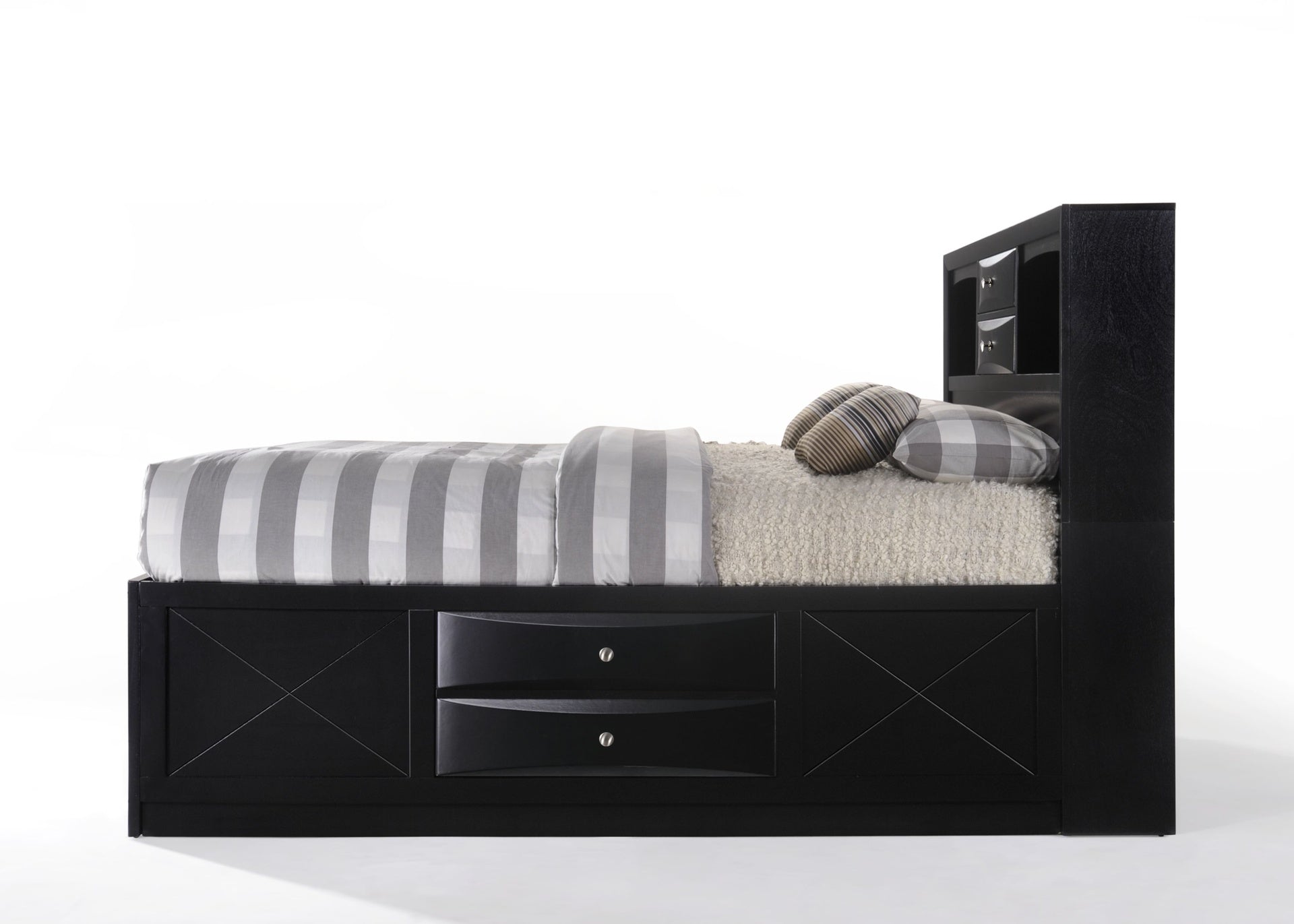 Ireland Black Finish Full Bed W/Storage