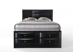 Ireland Black Finish Full Bed W/Storage