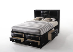 Ireland Black Finish Full Bed W/Storage