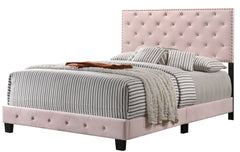 Charming Transitional Pink Queen Bed For Style