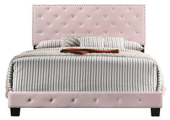 Charming Transitional Pink Queen Bed For Style