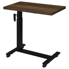 Geary Dark Pine Height Adjustable Mobile Bedroom C-Table