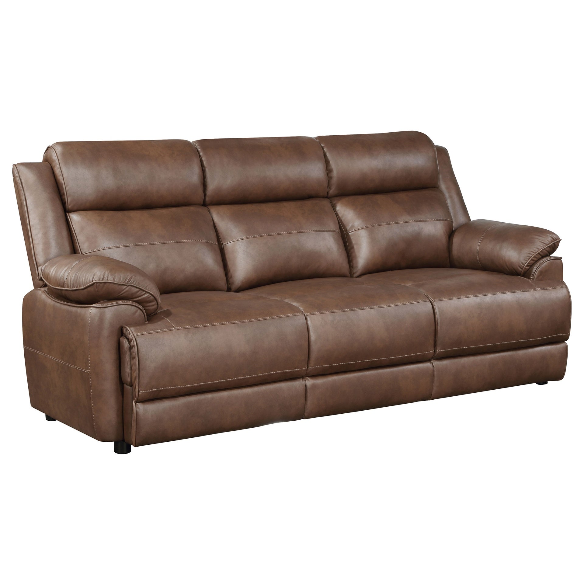 Worthington Dark Brown Padded Arm Sofa