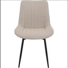 Dining chair set, includes 4 modern kitchen and dining chairs, decorative chairs, soft-seated dining chairs with padded backrests and metal legs, suitable for living room and bedroom, beige.