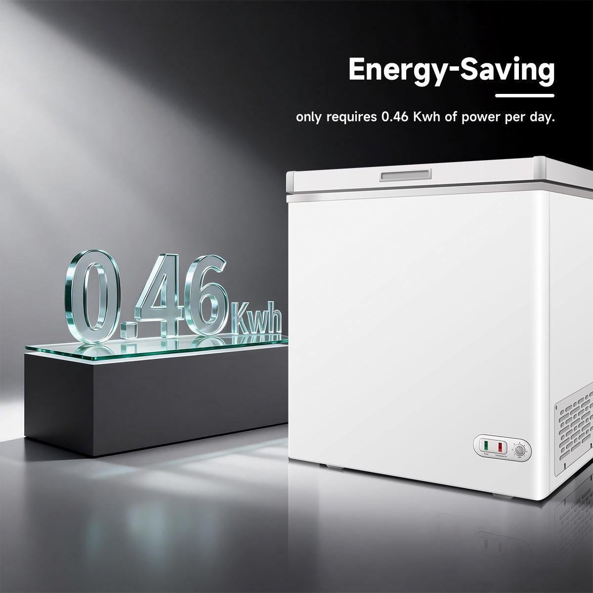 ORIKOOL Chest Freezer 5.0 Cu.ft Solid Top Commercial Deep Chest Freezers with Lockable Stay-Open Lid Painted for Back-of-House Bulk Storage