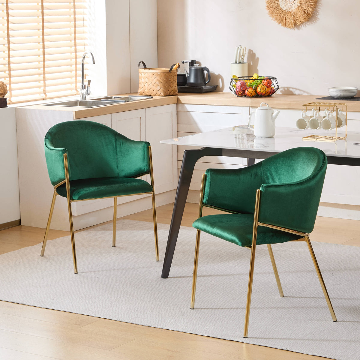 Modern Velvet Upholstered Dining Chair