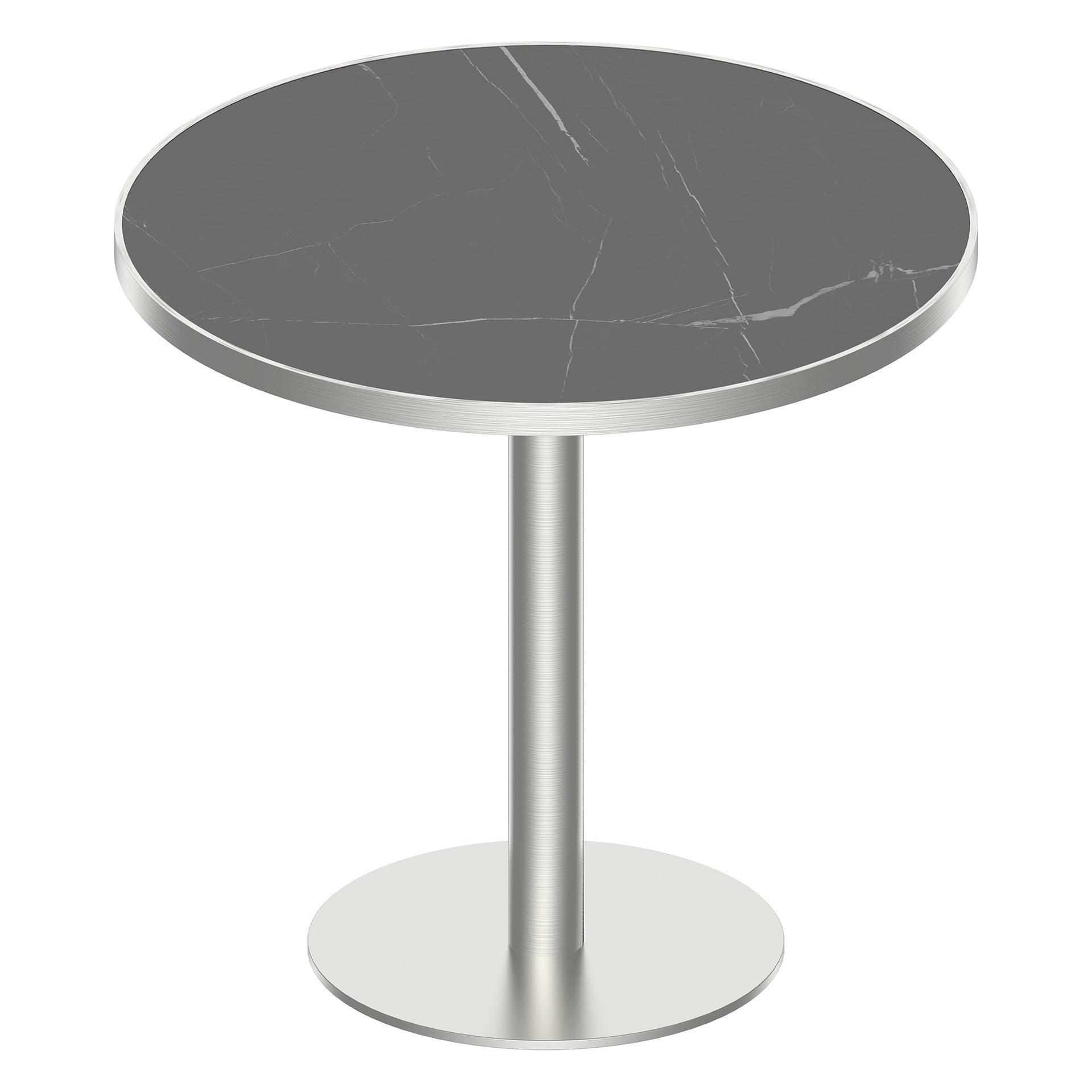 Round Modern Dinning Table 31.5 inches Bistro Table Tulip Table with Faux Marble top,Easy Assemble,Sturdy Metal Frame Diameter