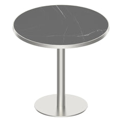 Round Modern Dinning Table 31.5 inches Bistro Table Tulip Table with Faux Marble top,Easy Assemble,Sturdy Metal Frame Diameter