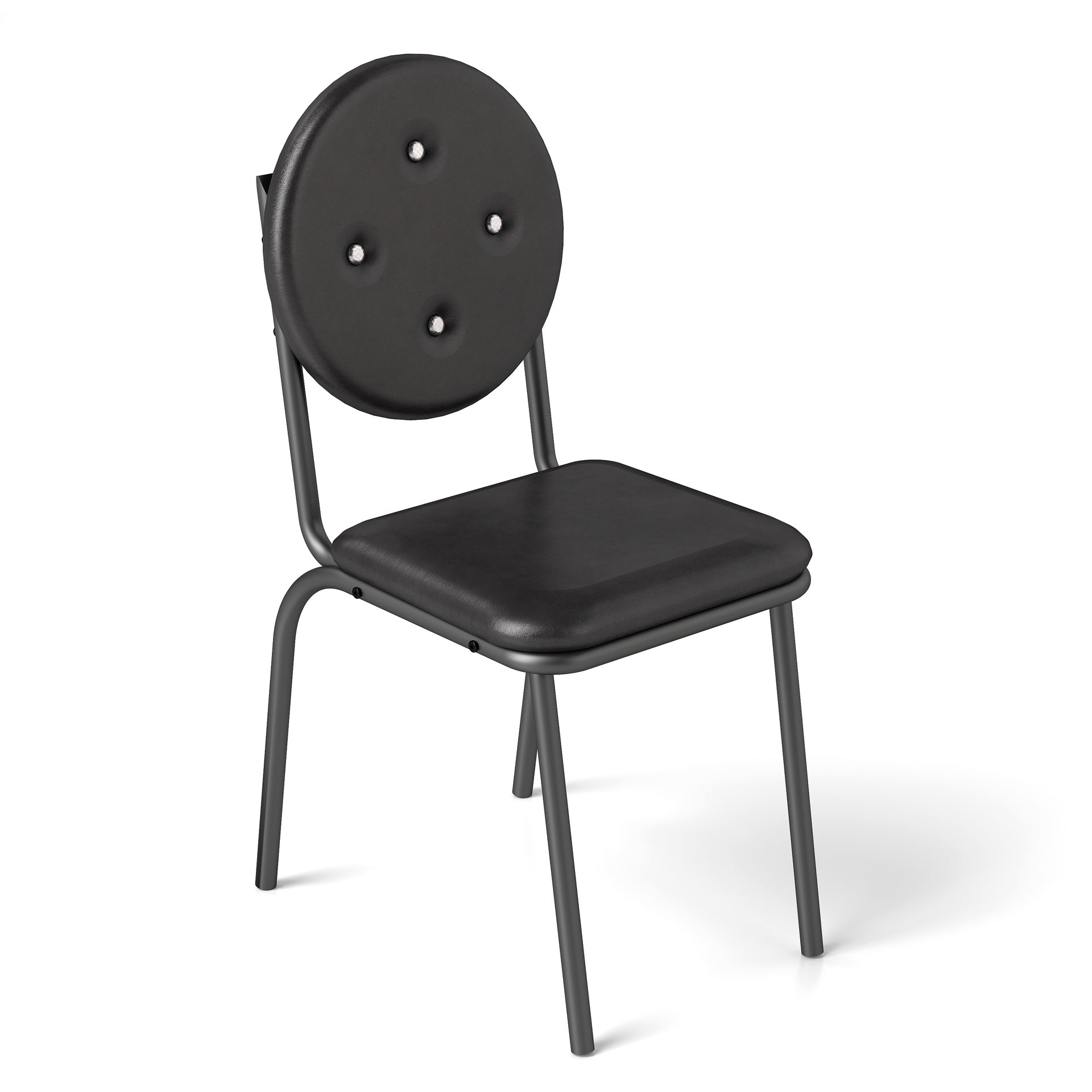 4-piece bar stools, faux leather dining chairs with waterproof surface and metal legs, easy to assemble, suitable for kitchen, dining room and living room