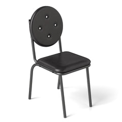 4-piece bar stools, faux leather dining chairs with waterproof surface and metal legs, easy to assemble, suitable for kitchen, dining room and living room