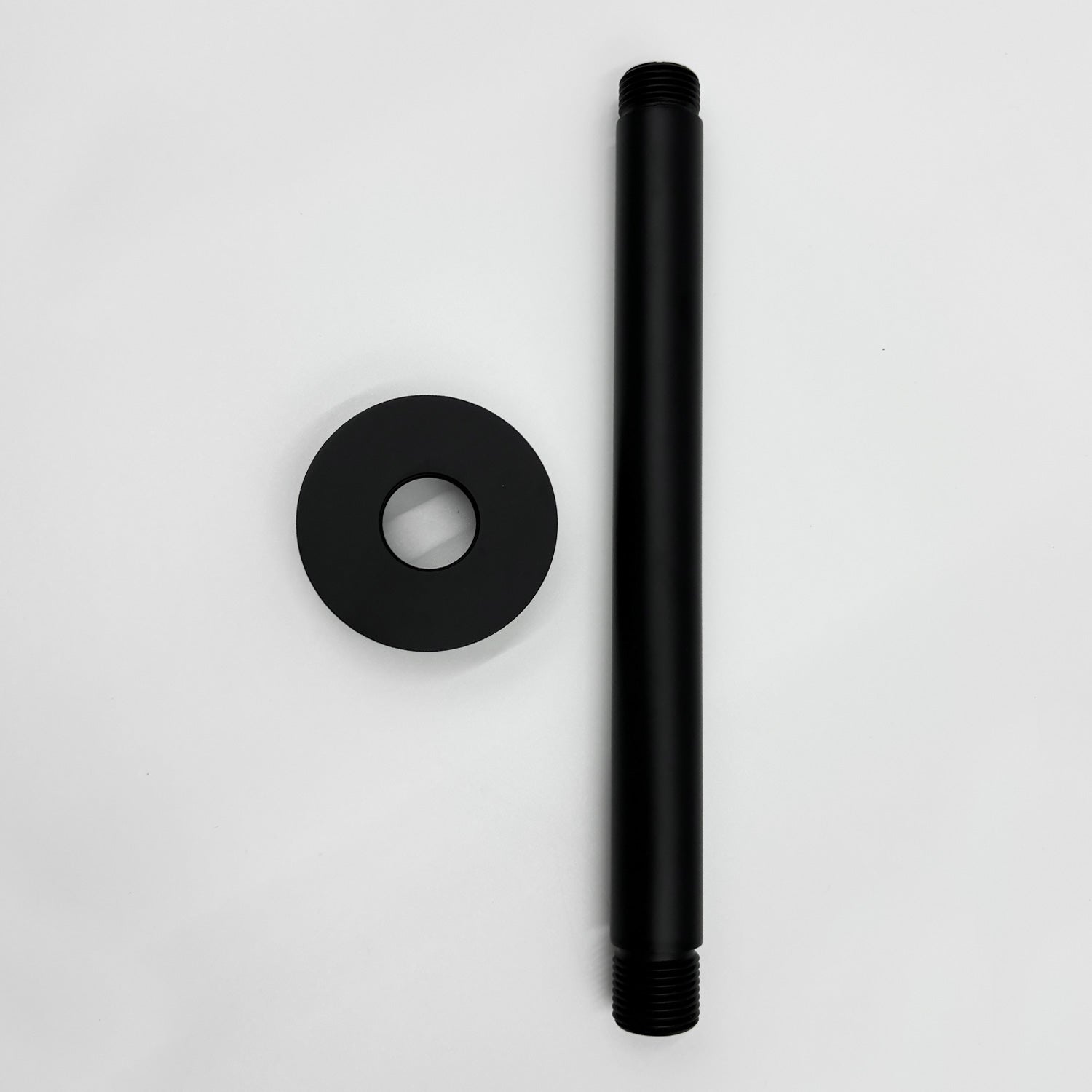 Shower Arm with Flange, 1/2 NPT Tapered Threads, Rain Shower Head Arm, Ceiling Mount Shower Extension Arm