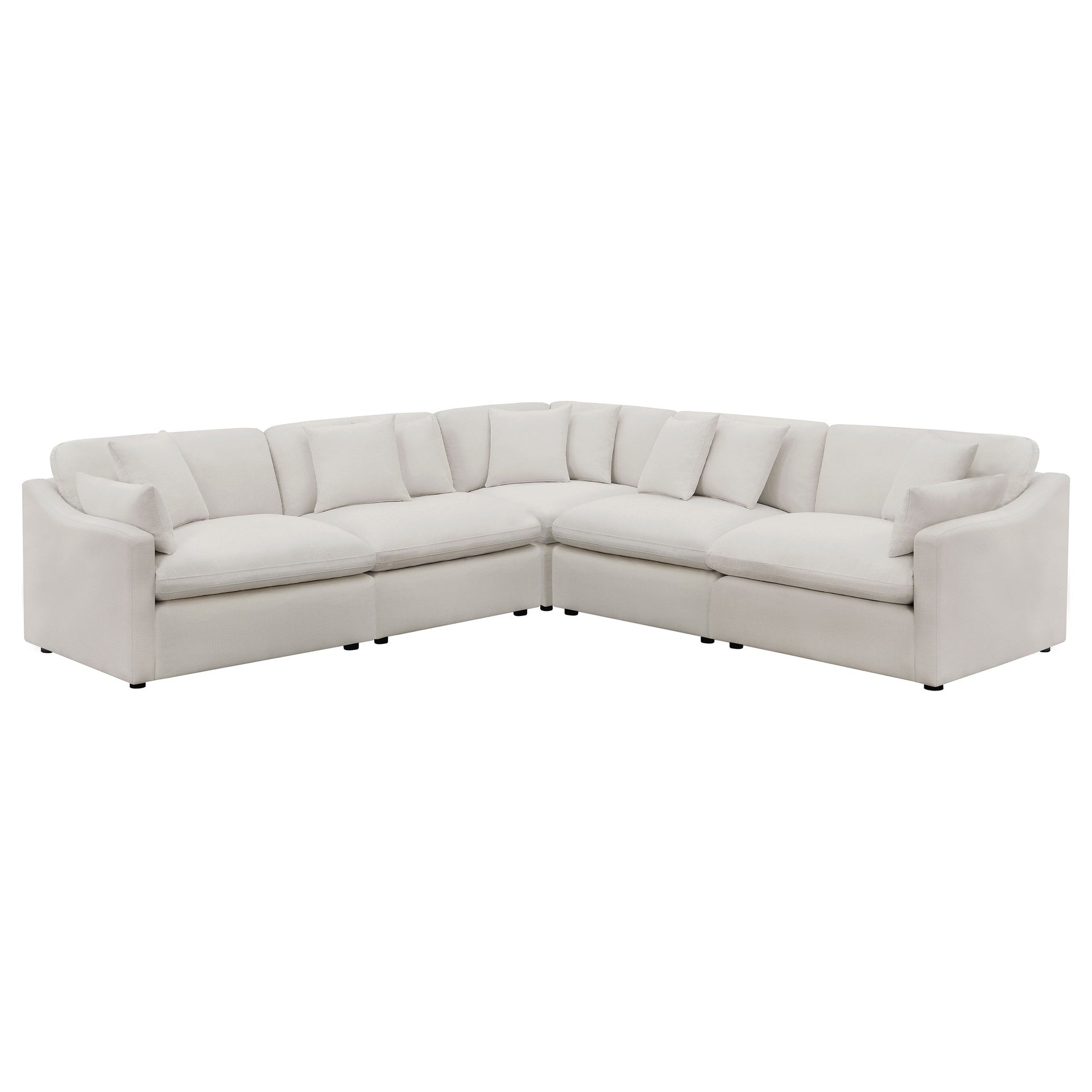 Greeley Ivory 5-piece Upholstered Modular Sectional Sofa