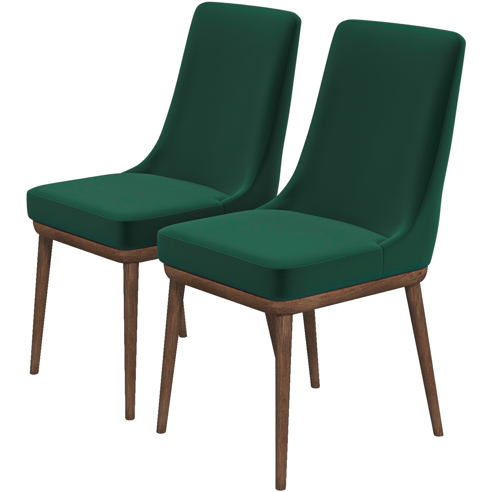 Fast Delivery Kate Mid-Century Modern Dining Chair (Set of 2) with Velvet Upholstery and Solid Wood Structure for Living Room Bedroom Outdoor Lounge
