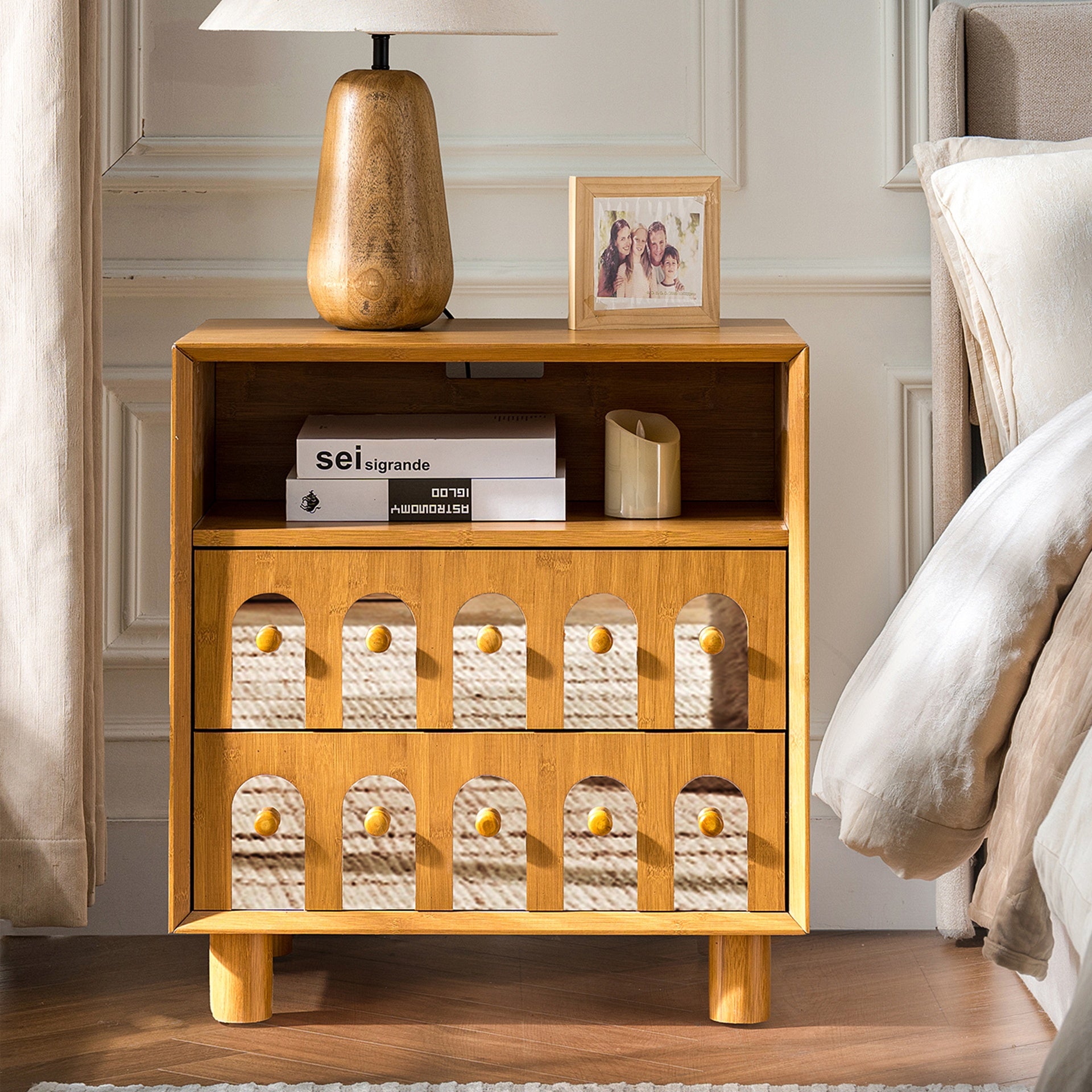 TWO DRAWERS NIGHTSTAND