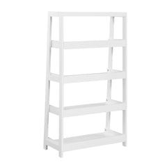 Modern 4-Shelves Bookcase White Finish Toy Storage Unit Display Rack Wooden Furniture 1pc