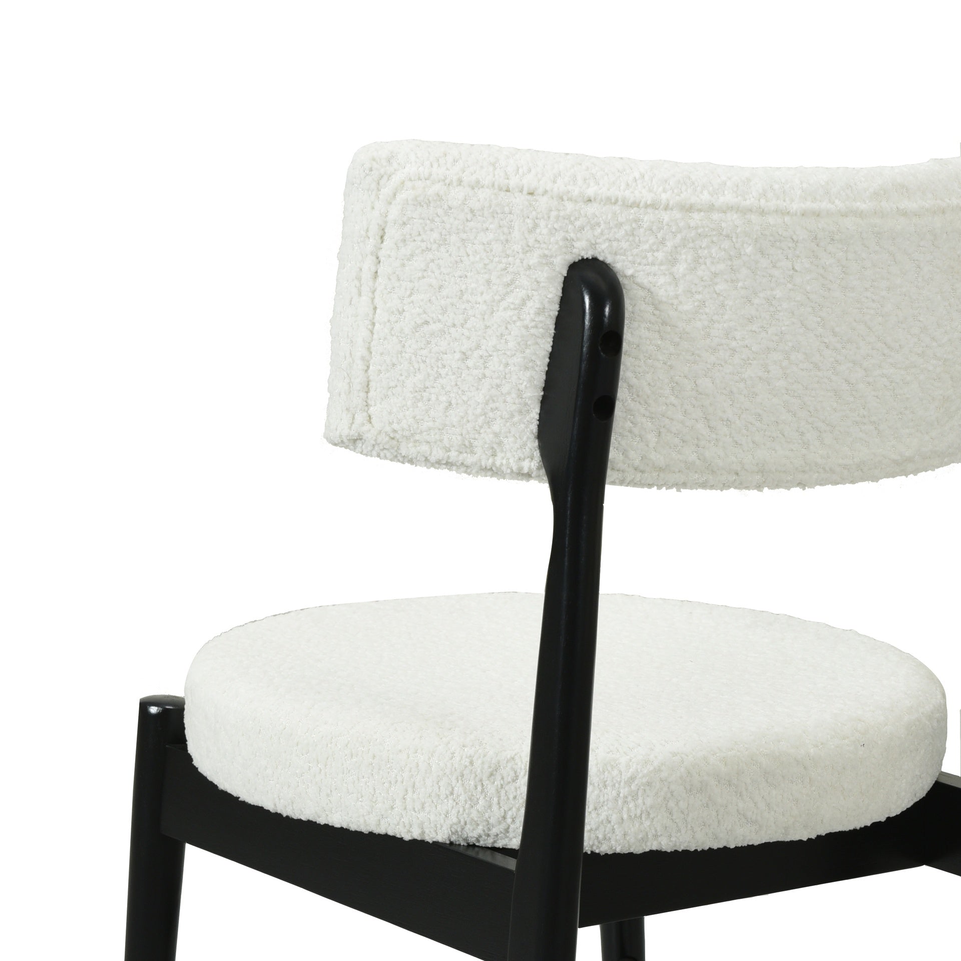 Mid Century Modern Counter Stool (Sets of 2)  Black+Beige