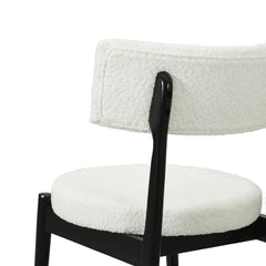 Mid Century Modern Counter Stool (Sets of 2)  Black+Beige