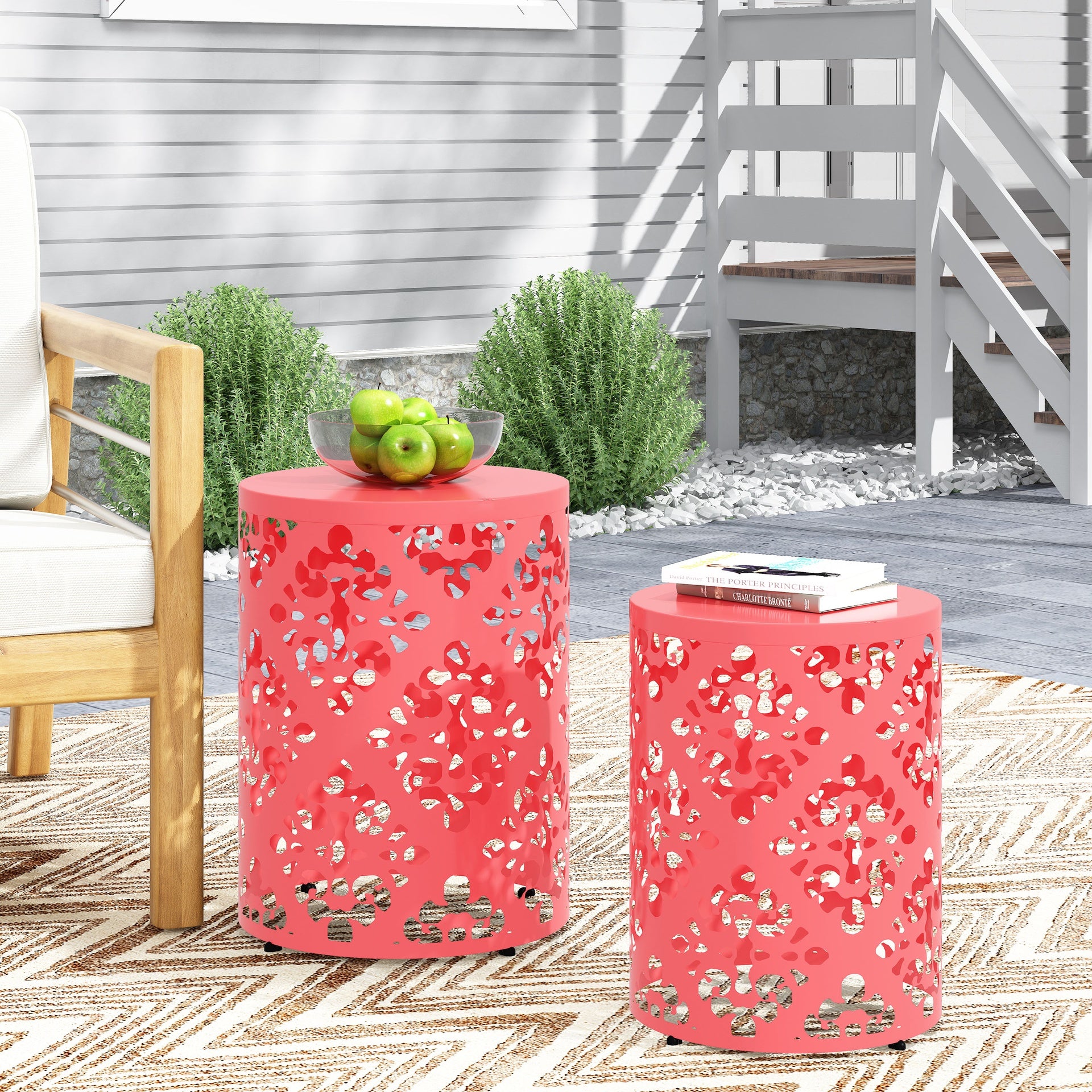 Metal S/2 end table