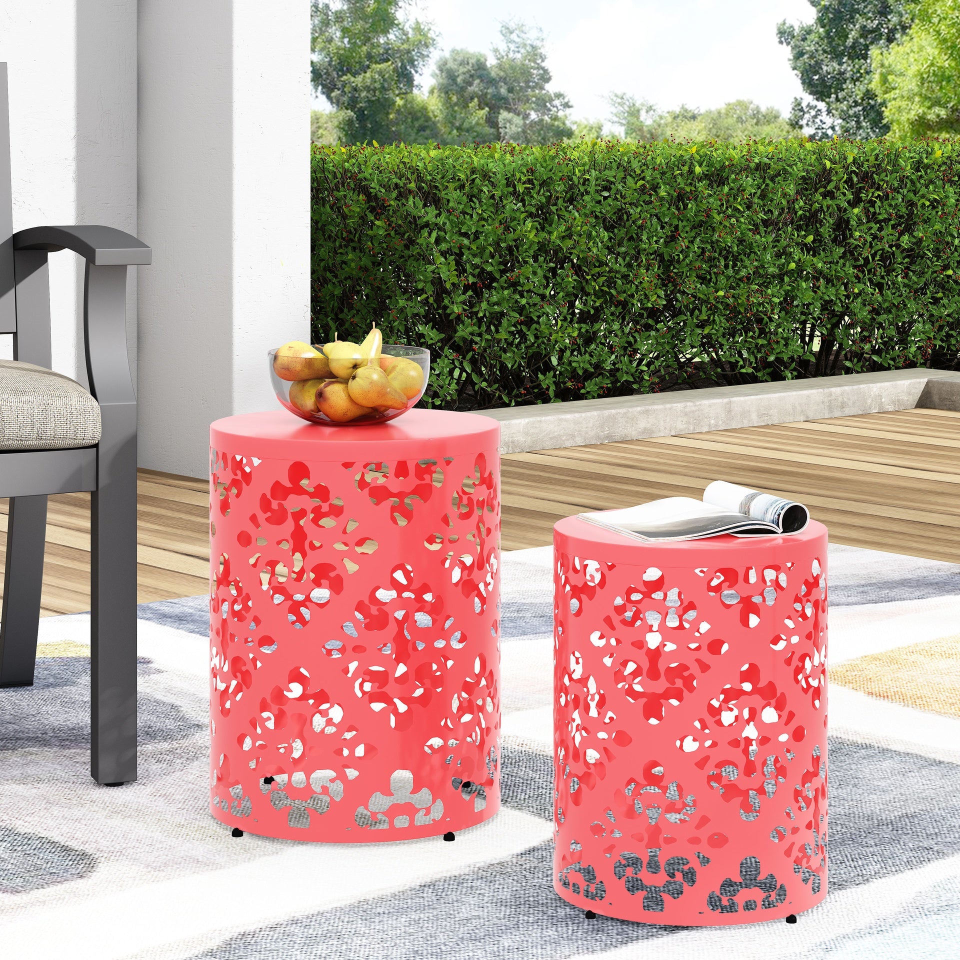 Metal S/2 end table