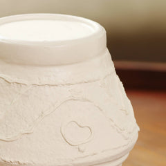 Organic Pattern Terracotta Candle Holder 5.2x5.2x5.5'' Rustic Candle Stand for Ambient Lighting