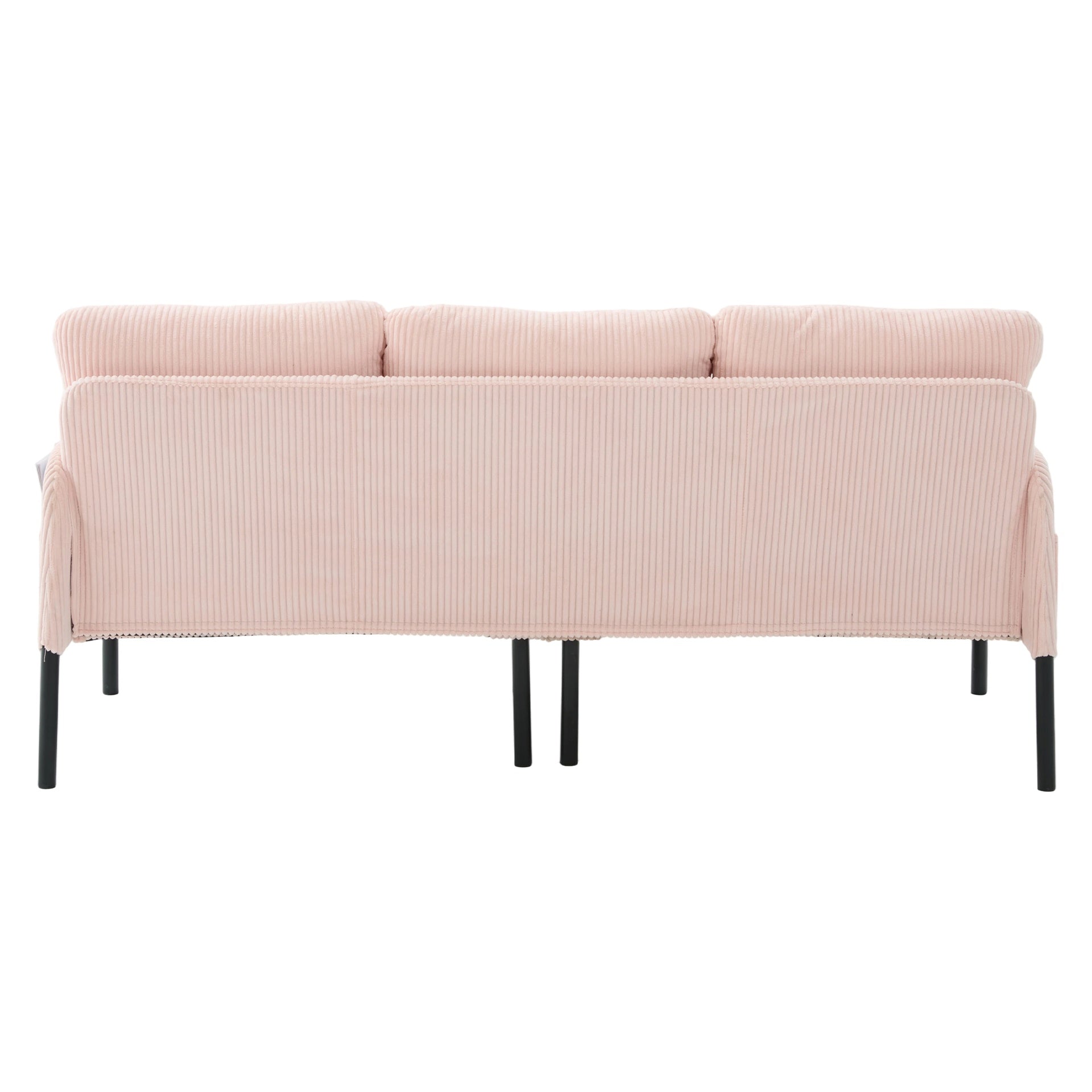 UNITED WE WIN Oversized Loveseat, Modern & Plush Double-seater Sofa, Corduroy Upholstered Couch, Cozy Bedroom Sofa with Metal Legs & Side Pockets, Ideal for Living Room, Bedroom, Dorm, Apartment