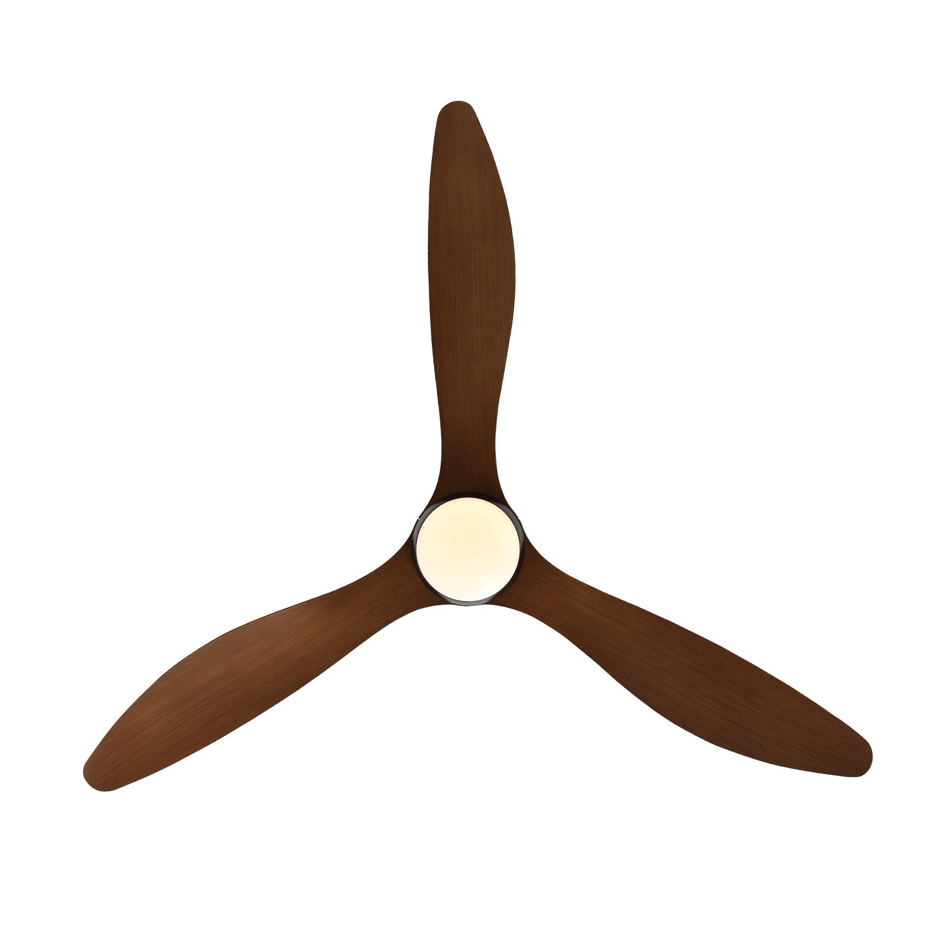 52" Ceiling Fan with Lights Quiet DC Motor 3 ABS Blade Ceiling Fans 6 Speed Levels,Reversible Ceiling Fan, for Patio Living Room, Bedroom, Office,Indoor. (Matte Black + Wood Gain )