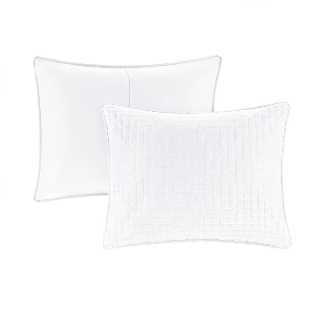 3 Piece Reversible Quilt Set White King/Cal King