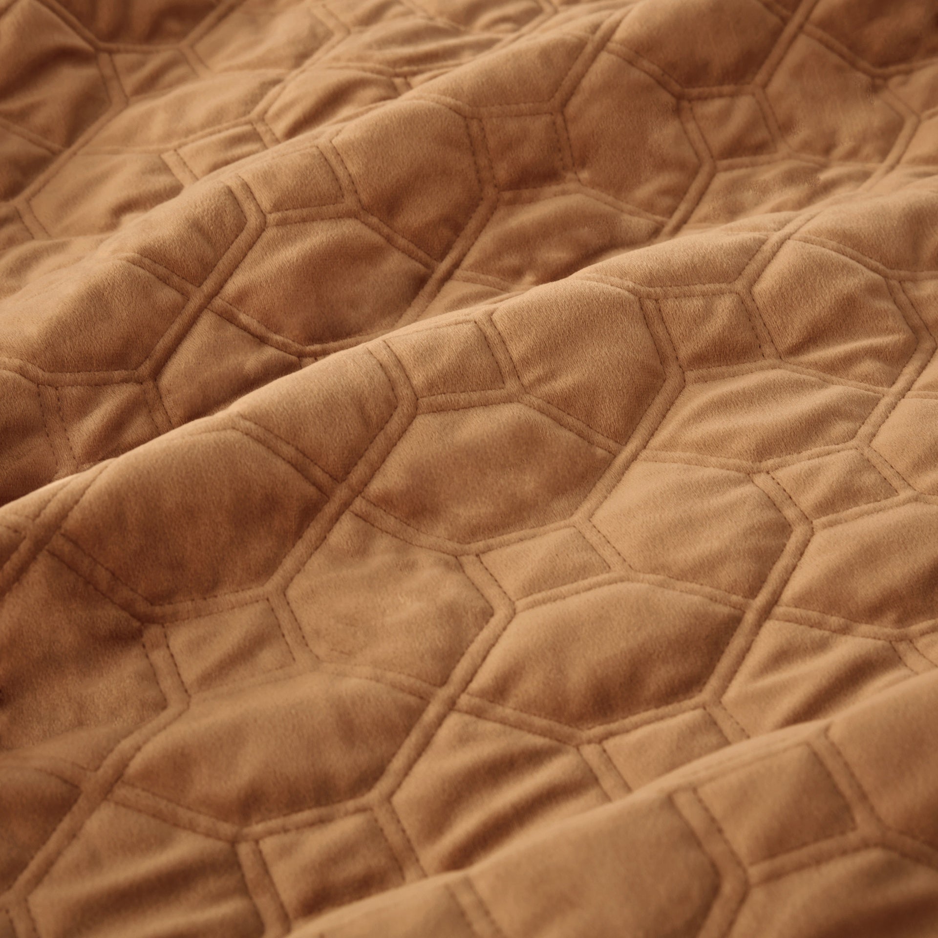 3 Piece Velvet Quilt Set Rust King/Cal King