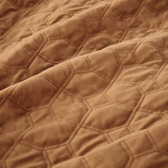 3 Piece Velvet Quilt Set Rust King/Cal King
