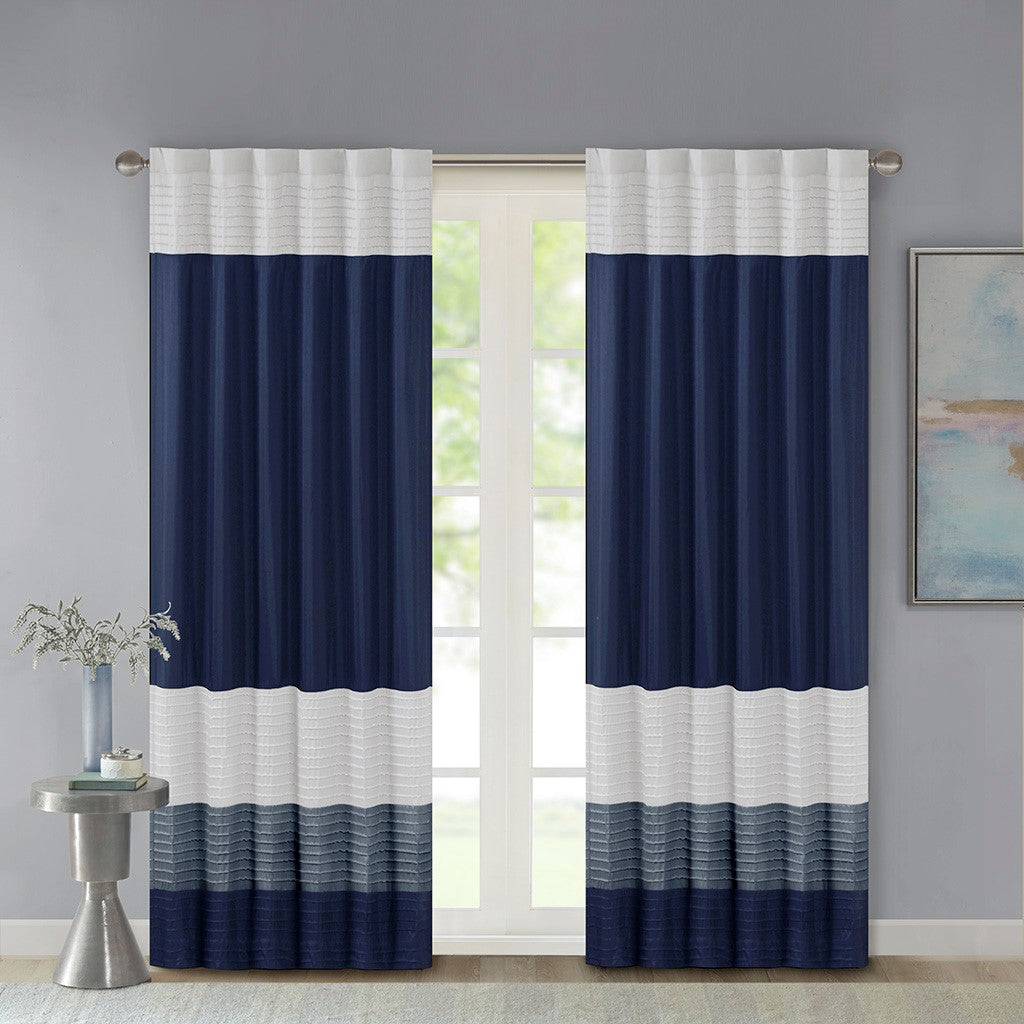 Polyoni Pintuck Curtain Panel(Only 1 Pc Panel)
